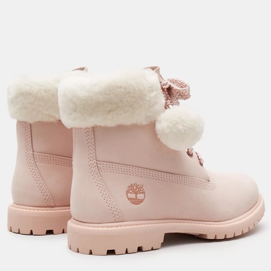 Boots Timberland Women 6 Inch Premium Shearling Collar Light Pink Nubuck